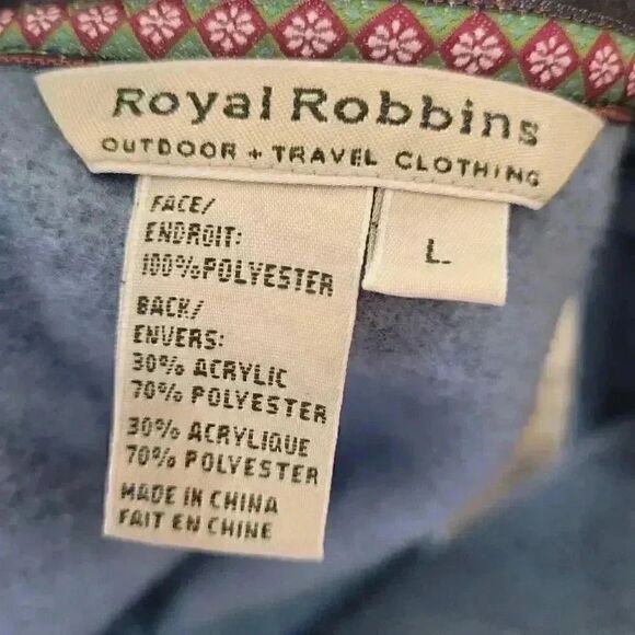 Royal Robbins Women's Heather Blue Polyester Felted Zip Front Vest - Picture 4 of 9